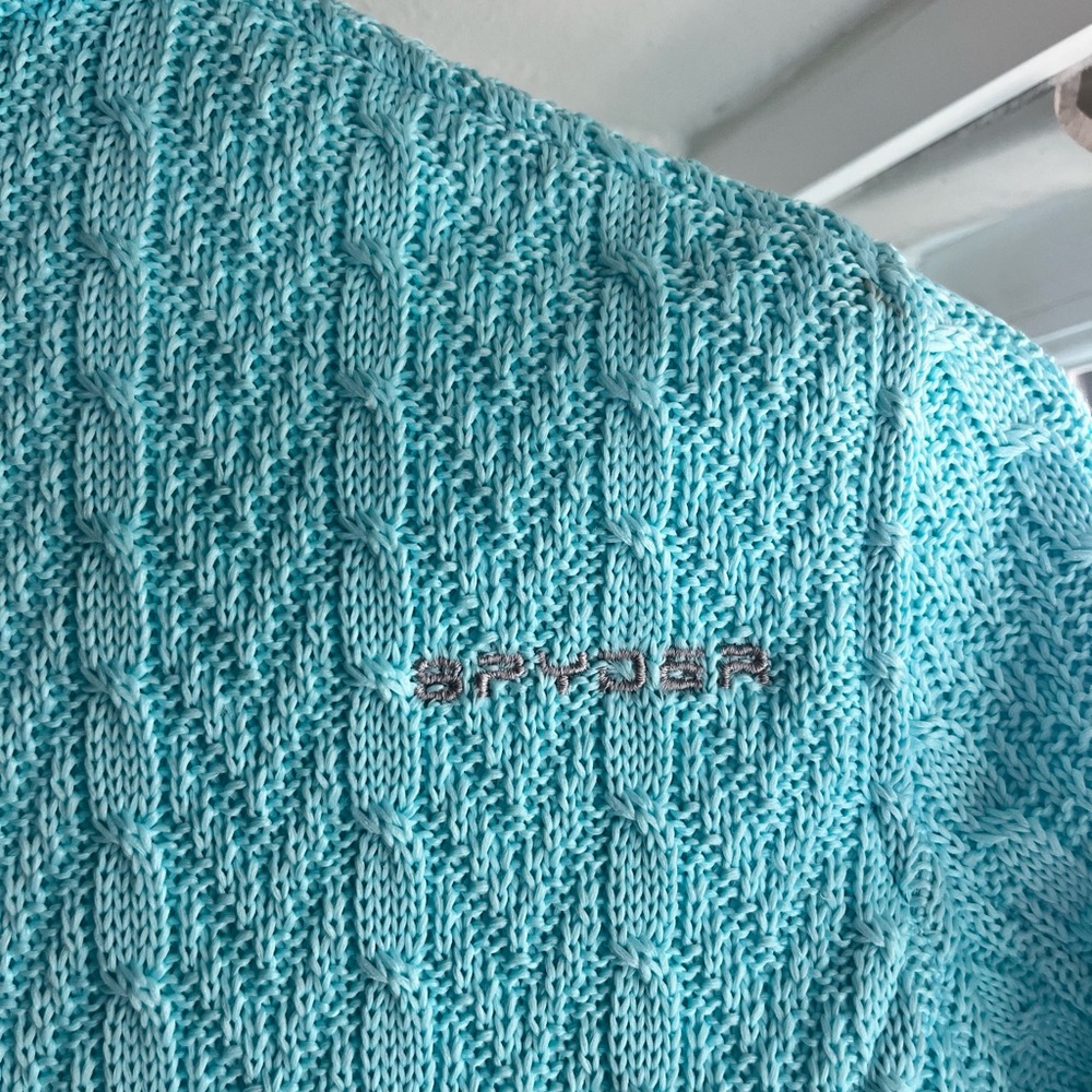 Spyder Major Cable Stryke Jacket Turquoise Blue Small Ski Winter - Picture 3 of 8